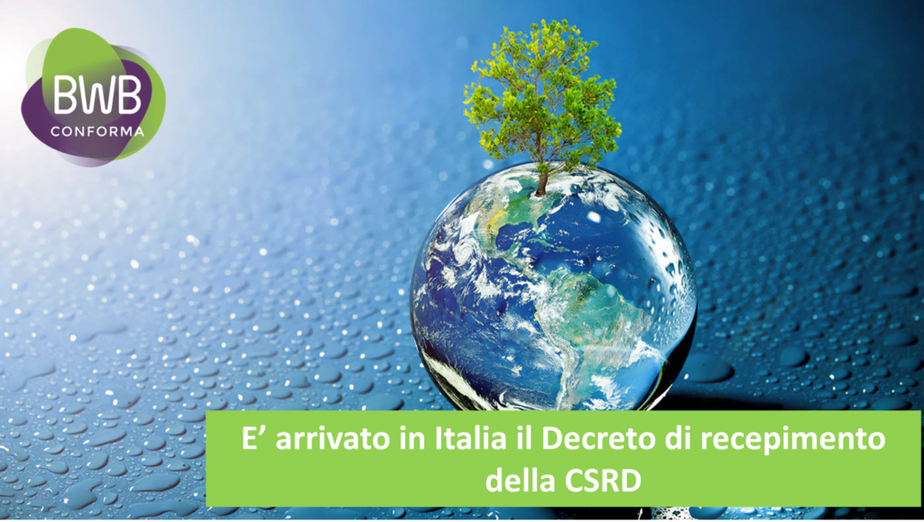 Recepimento della Corporate Sustainability Reporting Directive (CSRD) in Italia